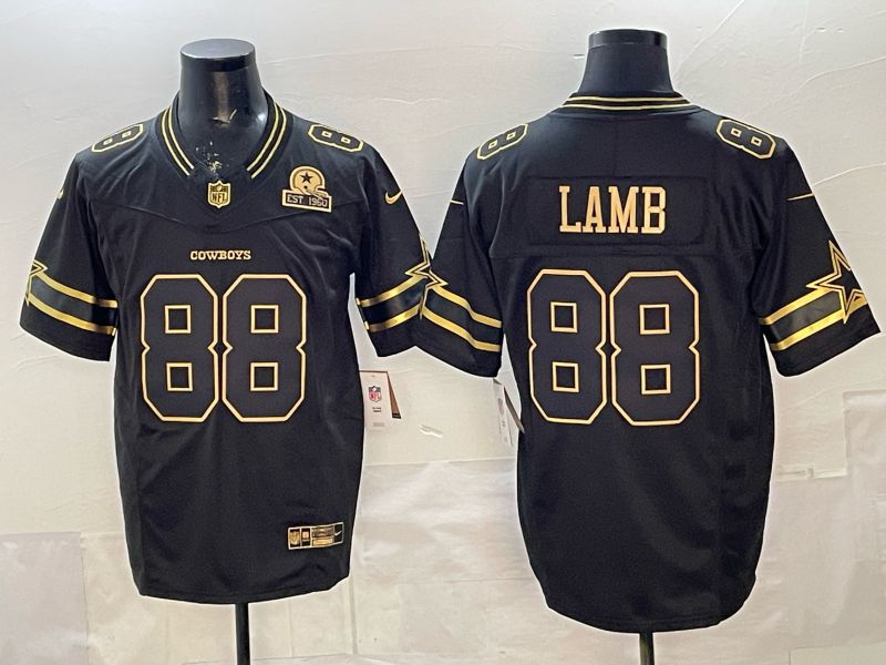 Men 2026 Dallas Cowboys #88 Lamb Black gold 6th generation Nike Limited NFL Jersey style 05->dallas cowboys->NFL Jersey